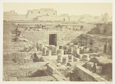 Nowe wykopaliska w Medinet-Habu autorstwa Francis Frith
