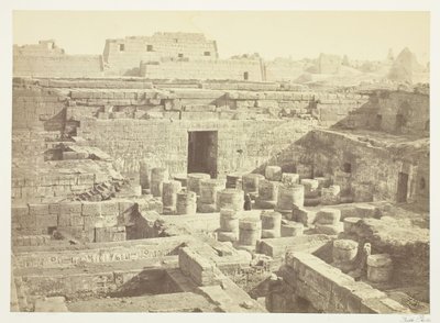 Nowe wykopaliska w Medinet-Haboo, 1860, wydrukowane 1862. autorstwa Francis Frith
