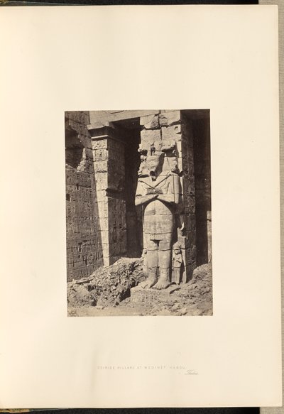 Filary Ozyryda w Medinet Habou w Tebach autorstwa Francis Frith