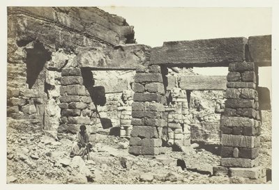 Portyk świątyni Cerfa Hossayn, Nubia, 1857. autorstwa Francis Frith