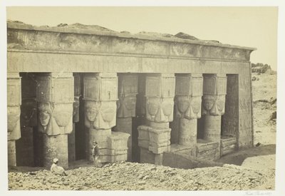 Portyk świątyni w Dendera autorstwa Francis Frith