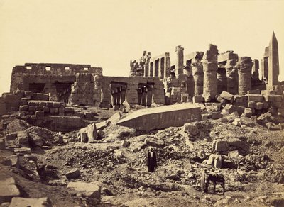 Świątynia El-Karnak, od południowego wschodu autorstwa Francis Frith