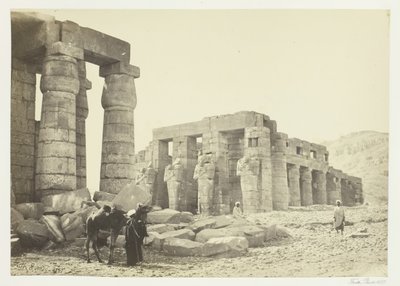 Memnonium, Teby, z równiny, 1857. autorstwa Francis Frith