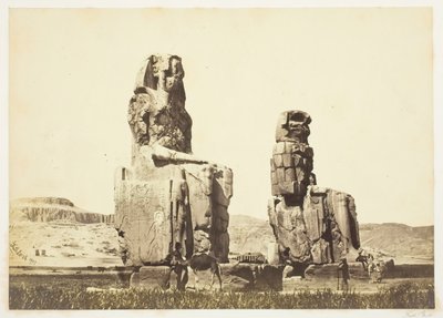 Posągi Memnona, 1857, wydrukowane 1862. autorstwa Francis Frith
