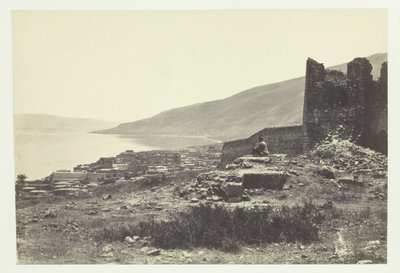 Miasto i Jezioro Tyberiadzkie, od północy, 1857. autorstwa Francis Frith