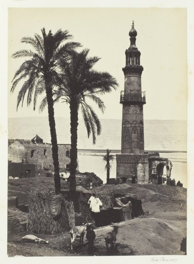 Widok na Girgeh, Górny Egipt, 1857. autorstwa Francis Frith