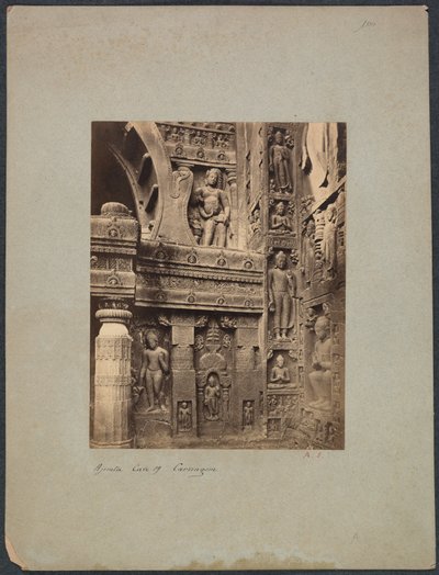 Jaskinia Ajinta nr 19, 1850-1870. autorstwa Francis Frith and Co.