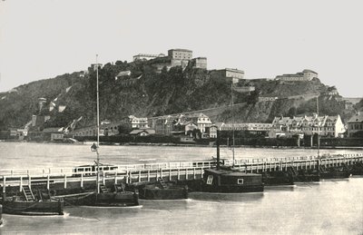 Twierdza Ehrenbreitstein nad Renem, Niemcy, 1895. autorstwa Frith and Co