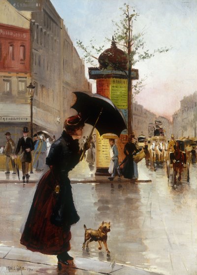 Paryska scena uliczna, 1890 autorstwa Francis Garat