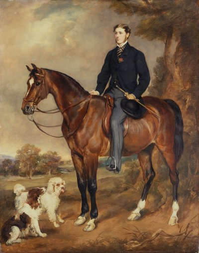 Konny portret Seymour Sydney Hyde 6. hrabiego Harrington (olej na płótnie) autorstwa Francis Grant