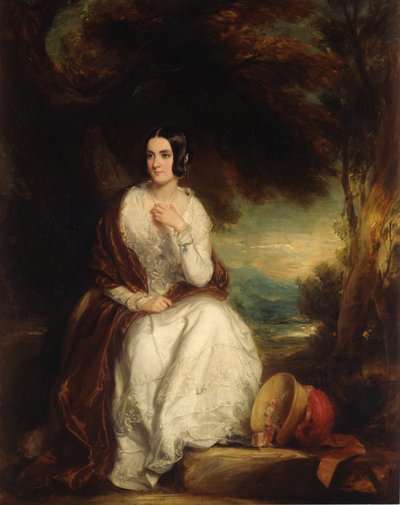 Portret Eleonory, żony 4. księcia Northumberland, ok. 1844 (olej na płótnie) autorstwa Francis Grant