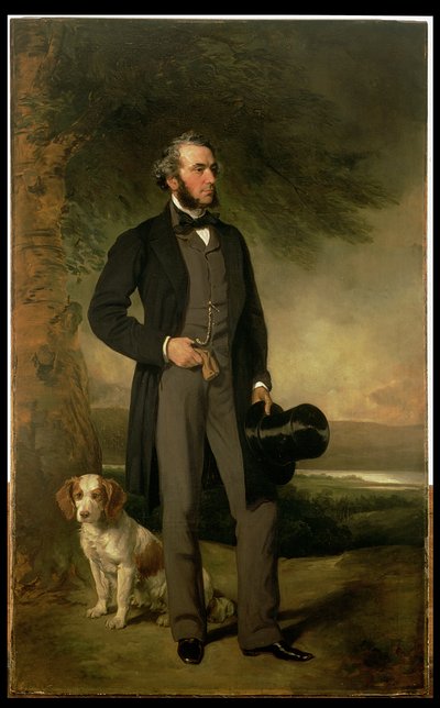 Portret Johna Hicka Esq, JP, c.1861 (para 93967) autorstwa Francis Grant