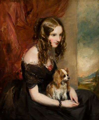 Portret Hon. Selina Weld Forester, wicehrabina Newport, a później hrabina Bradford (1819-1894), ok. 1839-78 (olej na pokładzie) autorstwa Francis Grant