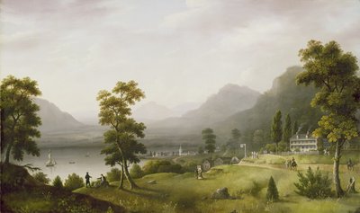 Carters Tavern na czele Lake George, 1817-18 autorstwa Francis Guy
