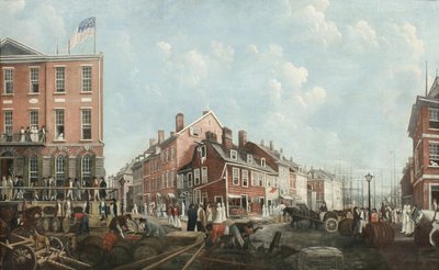 Tontine Coffee House, ok. 1797 (olej na lnie) autorstwa Francis Guy
