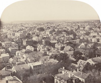 Patrząc na północny zachód od Westminster Street, Providence, 1858-1860. autorstwa Francis Hacker