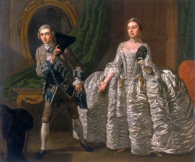 „David Garrick i Hannah Pritchard w scenie z Podejrzanego męża”, 1752 autorstwa Francis Hayman
