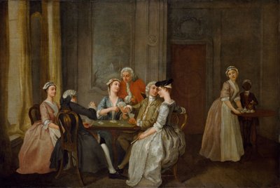 Gra w Quadrille, 1740-50. autorstwa Francis Hayman