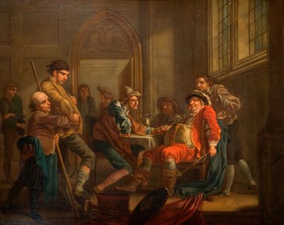 Sir John Falstaff Podnoszenie Rekrutów, 1765. autorstwa Francis Hayman