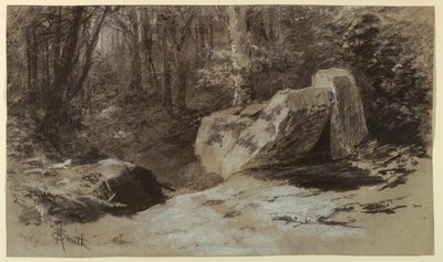 Skały w lesie autorstwa Francis Hopkinson Smith