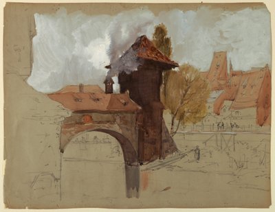 Studium mostu i kanału autorstwa Francis Hopkinson Smith