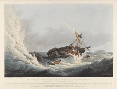 Wrak statku "Lady Burgess" East Indiaman u wybrzeży Wysp Zielonego Przylądka, 21 kwietnia autorstwa Francis II Sartorius