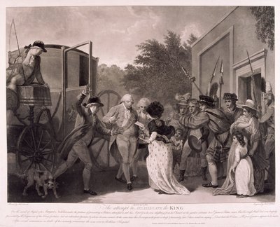 Próba zabójstwa króla Jerzego III, 1786 autorstwa Francis Jukes