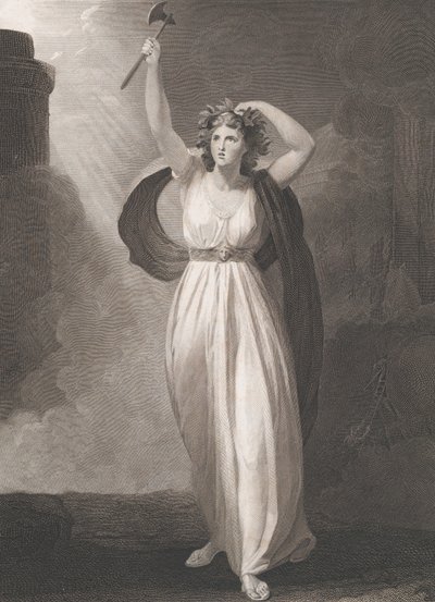 Cassandra Raving Shakespeare, Troilus and Cressida, Act 2,..., po raz pierwszy opublikowane 1795, wznowione 1852. autorstwa Francis Legat