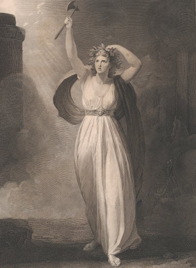 Cassandra Raving Shakespeare, Troilus and Cressida, Act 2,..., po raz pierwszy opublikowane 1795, wznowione 1852. autorstwa Francis Legat