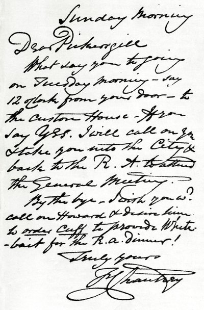 List od Francisa Leggatta Chantreya, 1839 1904 autorstwa Francis Legatt Chantrey