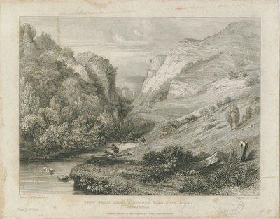 Dovedale - pejzaż: rycina, bd [ok. 1823] (druk) autorstwa Francis Legatt Chantrey