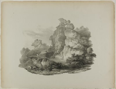 Brimham Rocks, w pobliżu mostu Pateley w Yorkshire autorstwa Francis Nicholson