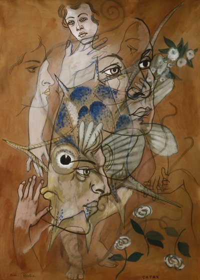 Catax, ok. 1929 (olej, gwasz, akwarela i ołówek na karcie) autorstwa Francis Picabia