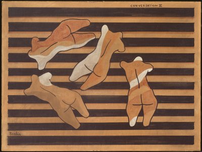 Rozmowa II, ok. 1922 (akwarela na płycie kompozytowej) autorstwa Francis Picabia