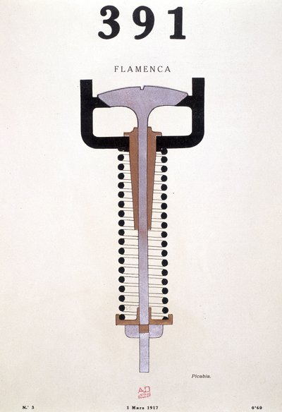 Okładka "391" Picabii (1879-1953), nr 3 z 01.03.1917 (litografia) autorstwa Francis Picabia