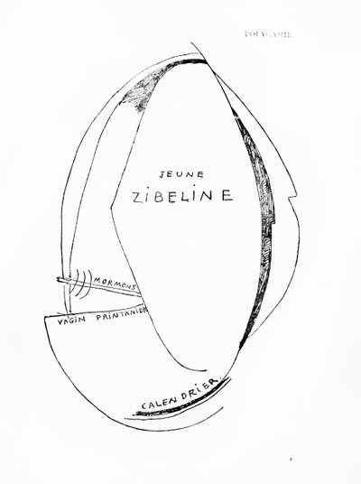 Poemes et Dessins de la Fille nee sans Mere, nr 15, opublikowane przez Imprimeries Reunies, Lozanna autorstwa Francis Picabia