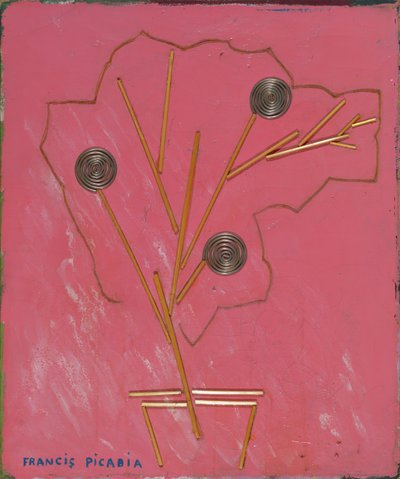 Wazon z kwiatami, ok. 1924-25 (mieszane media na płótnie) autorstwa Francis Picabia