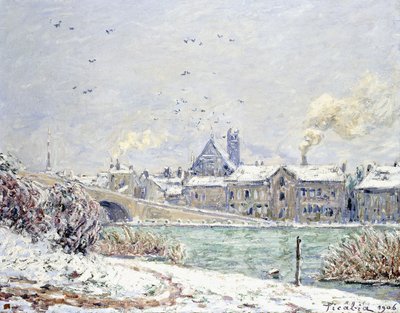 Villeneuve-sur-Yonne w śniegu autorstwa Francis Picabia