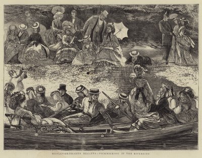 Regaty Henley-on-Thames, piknik nad brzegiem rzeki autorstwa Francis S. Walker