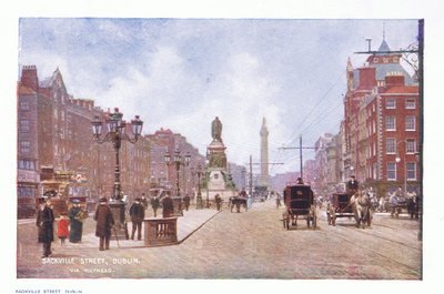 Sackville Street, Dublin, z książki Peeps at Many Lands: Ireland wydanej przez Adams & Charles, 1909 autorstwa Francis S. Walker