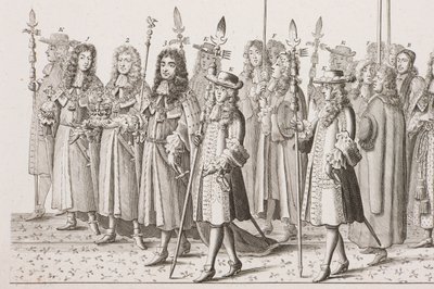 Procesja koronacyjna Jakuba II autorstwa Francis Sandford