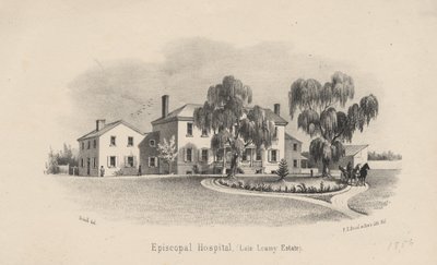 Szpital Episkopalny, lito P.S. Duval i Syn, 1856 autorstwa Francis Schell