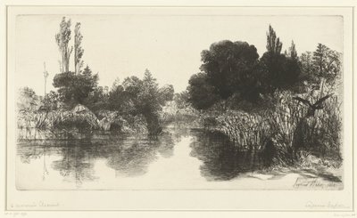 Oczko wodne Staw Shere Mill autorstwa Francis Seymour Haden (Sir) (signed by artist)