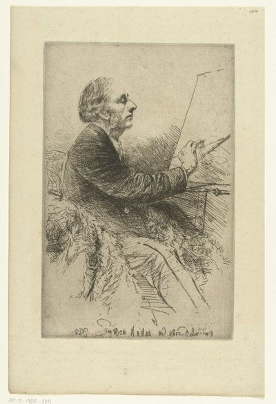 Autoportret Francisa Seymour-Hadena Portret Francisa Seymoura Hadena, nr. 4 (podczas malowania) autorstwa Francis Seymour Haden (Sir) (signed by artist)