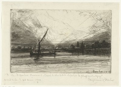 Zachód słońca nad Tamizą Zachód słońca nad Tamizą autorstwa Francis Seymour Haden (Sir) (signed by artist)