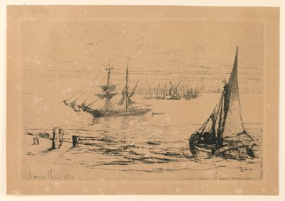Bryg w Anchor autorstwa Francis Seymour Haden