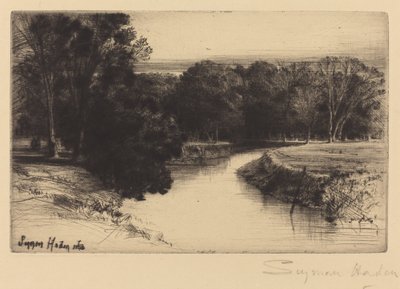 Zachód słońca w Irlandii autorstwa Francis Seymour Haden