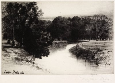 Zachód słońca w Irlandii, 1863 r. autorstwa Francis Seymour Haden