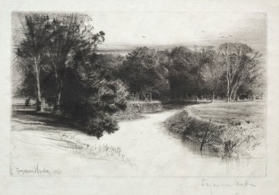 Zachód słońca w Irlandii, 1863. autorstwa Francis Seymour Haden
