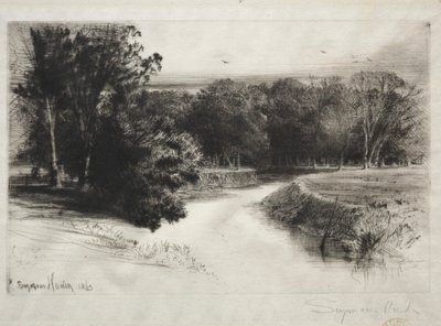 Zachód słońca w Irlandii, 1863. autorstwa Francis Seymour Haden